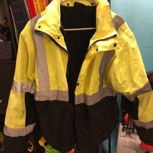 High Vis safety bomber coat